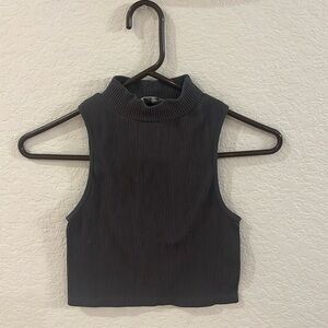 Zara M-L juniors gray cropped tank